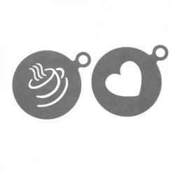 Maisons Du Monde Bols, Tasses Et Mugs Pochoirs à Café En Métal Gris (x2) - Lot De 2