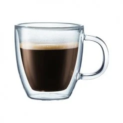 Trend'up Bols, Tasses Et Mugs Set 6 Tasses A Cafe Double Paroi Borosilicate 9cl Transparent En Verre