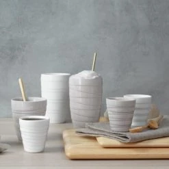 ASA Selection Bols, Tasses Et Mugs Set De 2 Tasses En Porcelaine Grise 0,08l -Bols, tasses et mugs Soldes Boutique set de 2 tasses en porcelaine grise 0 08l 2