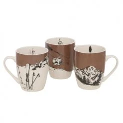 Wadiga Bols, Tasses Et Mugs Set De 3 Mugs Montagne Ski - 33cl
