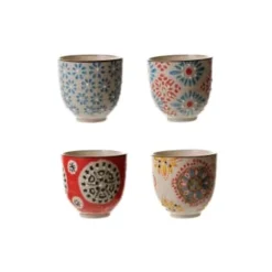 Chehoma Bols, Tasses Et Mugs Set De 4 Tasses à Expresso En Céramique Multicolore