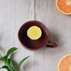 Maison Tilleul Bols, Tasses Et Mugs Set De 4 Tasses Céramique Rouge -Bols, tasses et mugs Soldes Boutique set de 4 tasses ceramique rouge 2