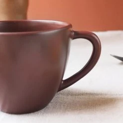 Maison Tilleul Bols, Tasses Et Mugs Set De 4 Tasses Céramique Rouge -Bols, tasses et mugs Soldes Boutique set de 4 tasses ceramique rouge 3