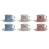 ITEM International Bols, Tasses Et Mugs Set De 6 Grandes Tasses à Café Avec Sous-tasses -Bols, tasses et mugs Soldes Boutique set de 6 grandes tasses a cafe avec sous tasses