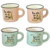 Enesco Bols, Tasses Et Mugs Set Expresso 4 Tasses Colorées -Bols, tasses et mugs Soldes Boutique set expresso 4 tasses colorees