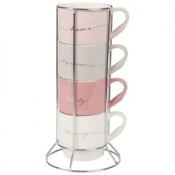 Maisons Du Monde Vaisselle De Noël Support 4 Tasses En Faïence à Motifs