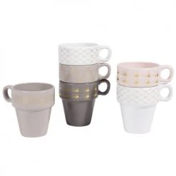 Maisons Du Monde Mugs Et Tasses De Noël Support 6 Tasses à Café En Faïence Colorée -Bols, tasses et mugs Soldes Boutique support 6 tasses a cafe en faience coloree 1000 13 36 163995 7