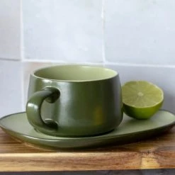 OGO Living Bols, Tasses Et Mugs Tasse à Thé Avec Soucoupe En Grès 30 Cl -Bols, tasses et mugs Soldes Boutique tasse a the avec soucoupe en gres 30 cl 22