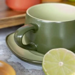 OGO Living Bols, Tasses Et Mugs Tasse à Thé Avec Soucoupe En Grès 30 Cl -Bols, tasses et mugs Soldes Boutique tasse a the avec soucoupe en gres 30 cl 23