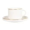 Maisons Du Monde Bols, Tasses Et Mugs Tasse à Thé Et Soucoupe En Porcelaine Blanche Et Dorée - Lot De 2 -Bols, tasses et mugs Soldes Boutique tasse a the et soucoupe en porcelaine blanche et doree 1000 14 19 217155 1
