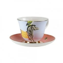 Yvonne Ellen Bols, Tasses Et Mugs Tasse à Thé Et Soucoupe En Porcelaine Zèbre -Bols, tasses et mugs Soldes Boutique tasse a the et soucoupe en porcelaine zebre 3