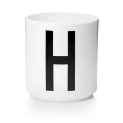Bols, Tasses Et Mugs Tasse Blanche Design Letters Porcelaine Blanc