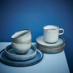 ONA Bols, Tasses Et Mugs Tasse Bleu Ø 10,5cm - Lot De 4 -Bols, tasses et mugs Soldes Boutique tasse bleu oe 10 5cm lot de 4 1