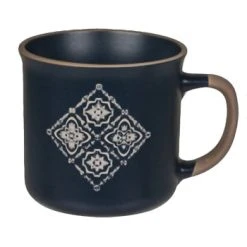 Out Of The Blue Bols, Tasses Et Mugs Tasse En Céramique Bleue Motif Flocons -Bols, tasses et mugs Soldes Boutique tasse en ceramique bleue motif carreaux