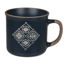 Out Of The Blue Bols, Tasses Et Mugs Tasse En Céramique Bleue Motif Floral -Bols, tasses et mugs Soldes Boutique tasse en ceramique bleue motif carreaux 3