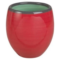Maisons Du Monde Bols, Tasses Et Mugs Tasse En Faïence Rouge Et Verte - Lot De 2 -Bols, tasses et mugs Soldes Boutique tasse en faience rouge et verte valence 1000 12 31 180841 3