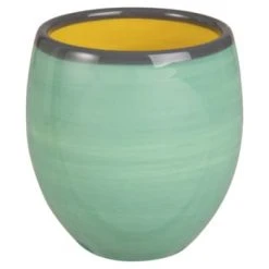Maisons Du Monde Bols, Tasses Et Mugs Tasse En Faïence Rouge Et Verte - Lot De 2 -Bols, tasses et mugs Soldes Boutique tasse en faience verte et jaune valence 1000 13 32 180842 3
