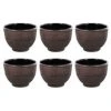 Aromandise Bols, Tasses Et Mugs Tasse En Fonte De Chine Noir Et Bronze 15cl - Lot De 6 -Bols, tasses et mugs Soldes Boutique tasse en fonte de chine noir et bronze 15cl lot de 6 1