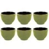 Aromandise Bols, Tasses Et Mugs Tasse En Fonte De Chine Vert Et Bronze 15cl - Lot De 6 -Bols, tasses et mugs Soldes Boutique tasse en fonte de chine vert et bronze 15cl lot de 6