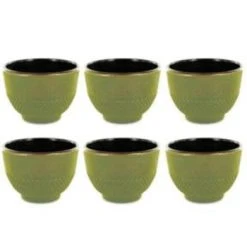 Aromandise Bols, Tasses Et Mugs Tasse En Fonte De Chine Noir Et Bronze 15cl - Lot De 6 -Bols, tasses et mugs Soldes Boutique tasse en fonte de chine vert et bronze 15cl lot de 6 2