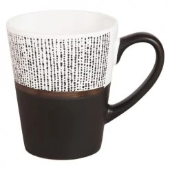 Maisons Du Monde Bols, Tasses Et Mugs Tasse En Grès Blanc Et Noir Motifs à Pois - Lot De 2 -Bols, tasses et mugs Soldes Boutique tasse en gres blanc et noir motifs a pois 1000 15 37 173262 1