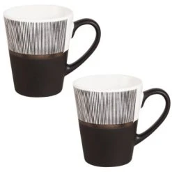Maisons Du Monde Bols, Tasses Et Mugs Tasse En Grès Blanc Et Noir Motifs à Pois - Lot De 2 -Bols, tasses et mugs Soldes Boutique tasse en gres blanc et noir motifs a rayures mekong 1000 14 36 173261 3