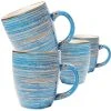 Kare Design Bols, Tasses Et Mugs Tasse En Grès Bleu - Lot De 4 -Bols, tasses et mugs Soldes Boutique tasse en gres bleu lot de 4