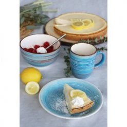 Kare Design Bols, Tasses Et Mugs Tasse En Grès Bleu - Lot De 4 -Bols, tasses et mugs Soldes Boutique tasse en gres bleu lot de 4 3