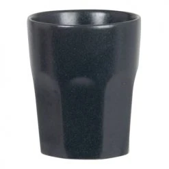 Maisons Du Monde Bols, Tasses Et Mugs Tasse En Grès Gris Foncé, Grand Modèle - Lot De 2