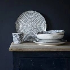 Maisons Du Monde Bols, Tasses Et Mugs Tasse En Grès Imprimé Fleurs Bleues - Lot De 2 -Bols, tasses et mugs Soldes Boutique tasse en gres imprime fleurs bleues 1000 7 11 190169 2