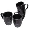 Kare Design Bols, Tasses Et Mugs Tasse En Grès Noir - Lot De 4 -Bols, tasses et mugs Soldes Boutique tasse en gres noir lot de 4