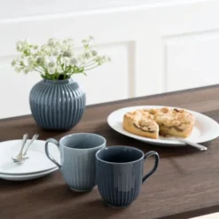 Kähler Design Bols, Tasses Et Mugs Tasse En Porcelaine Anthracite 33cl -Bols, tasses et mugs Soldes Boutique tasse en porcelaine anthracite 33cl 3