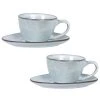 Maisons Du Monde Bols, Tasses Et Mugs Tasse Et Soucoupe En Grès Bleu Gris - Lot De 2 -Bols, tasses et mugs Soldes Boutique tasse et soucoupe en gres bleu gris 1000 3 20 216787 2