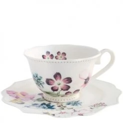 Ambiente Bols, Tasses Et Mugs Tasse Et Soucoupe En Porcelaine Fine 22cl