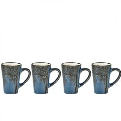 Villa Collection Bols, Tasses Et Mugs Tasse Expresso En Argile Bleu Nuit - Lot De 4