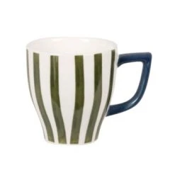 Maisons Du Monde Bols, Tasses Et Mugs Tasse Expresso En Grès à Motifs Bleu Canard, Vert Olive, Ivoire Et Terracotta - Lot De 2 -Bols, tasses et mugs Soldes Boutique tasse expresso en gres vert olive et ivoire 1000 8 31 227417 1 3