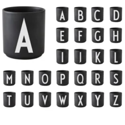Bols, Tasses Et Mugs Tasse Noire Design Letters Porcelaine Noir -Bols, tasses et mugs Soldes Boutique tasse noire design letters porcelaine noir 50