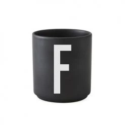 Bols, Tasses Et Mugs Tasse Noire Design Letters Porcelaine Noir