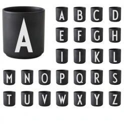 Bols, Tasses Et Mugs Tasse Noire Design Letters Porcelaine Noir -Bols, tasses et mugs Soldes Boutique tasse noire design letters porcelaine noir 80
