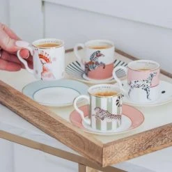 Yvonne Ellen Bols, Tasses Et Mugs Tasses à Café Et Soucoupe En Porcelaine Panthère - Lot De 2 -Bols, tasses et mugs Soldes Boutique tasses a cafe et soucoupe en porcelaine panthere lot de 2 1