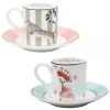 Yvonne Ellen Bols, Tasses Et Mugs Tasses à Café Et Soucoupe En Porcelaine Panthère - Lot De 2 -Bols, tasses et mugs Soldes Boutique tasses a cafe et soucoupe en porcelaine panthere lot de 2