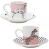 Yvonne Ellen Bols, Tasses Et Mugs Tasses à Café Et Soucoupe En Porcelaine Zèbre - Lot De 2 -Bols, tasses et mugs Soldes Boutique tasses a cafe et soucoupe en porcelaine zebre lot de 2