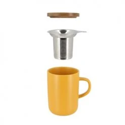 OGO Living Bols, Tasses Et Mugs Tisanière Avec Couvercle En Grès Et Acacia 475 Ml -Bols, tasses et mugs Soldes Boutique tisaniere avec couvercle en gres et acacia 475 ml 16