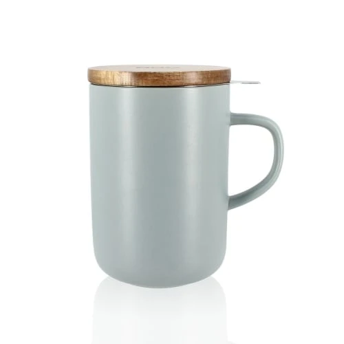 OGO Living Bols, Tasses Et Mugs Tisanière Avec Couvercle En Grès Et Acacia 475 Ml 3 OGO Living Bols, Tasses Et Mugs Tisanière Avec Couvercle En Grès Et Acacia 475 Ml