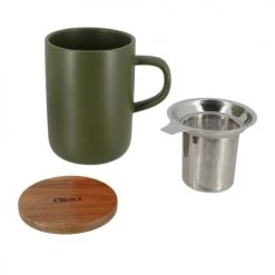 OGO Living Bols, Tasses Et Mugs Tisanière Avec Couvercle En Grès Et Acacia 475 Ml -Bols, tasses et mugs Soldes Boutique tisaniere avec couvercle en gres et acacia 475 ml 26