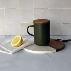 OGO Living Bols, Tasses Et Mugs Tisanière Avec Couvercle En Grès Et Acacia 475 Ml -Bols, tasses et mugs Soldes Boutique tisaniere avec couvercle en gres et acacia 475 ml 28