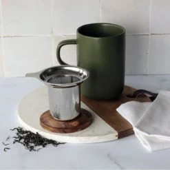 OGO Living Bols, Tasses Et Mugs Tisanière Avec Couvercle En Grès Et Acacia 475 Ml -Bols, tasses et mugs Soldes Boutique tisaniere avec couvercle en gres et acacia 475 ml 29