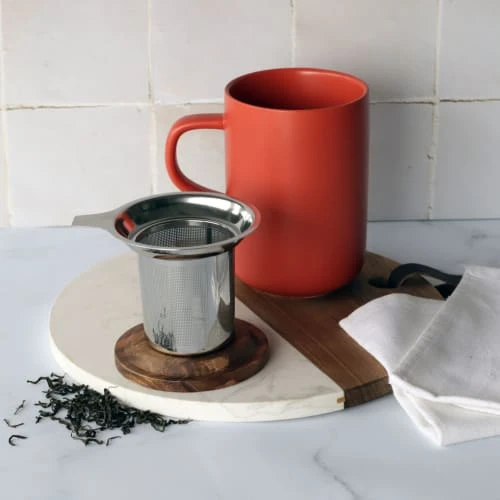 OGO Living Bols, Tasses Et Mugs Tisanière Avec Couvercle En Grès Et Acacia 475 Ml 4 OGO Living Bols, Tasses Et Mugs Tisanière Avec Couvercle En Grès Et Acacia 475 Ml – Image 2