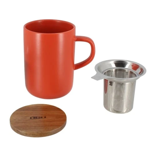 OGO Living Bols, Tasses Et Mugs Tisanière Avec Couvercle En Grès Et Acacia 475 Ml 5 OGO Living Bols, Tasses Et Mugs Tisanière Avec Couvercle En Grès Et Acacia 475 Ml – Image 3