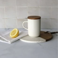 OGO Living Bols, Tasses Et Mugs Tisanière Avec Couvercle En Grès Et Acacia 475 Ml -Bols, tasses et mugs Soldes Boutique tisaniere avec couvercle en gres et acacia 475 ml 40